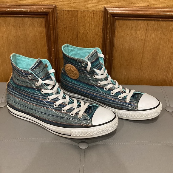 Men Size 9 or Women Size 11 Rare Canvas with Suede accent Converse - Picture 4 of 4